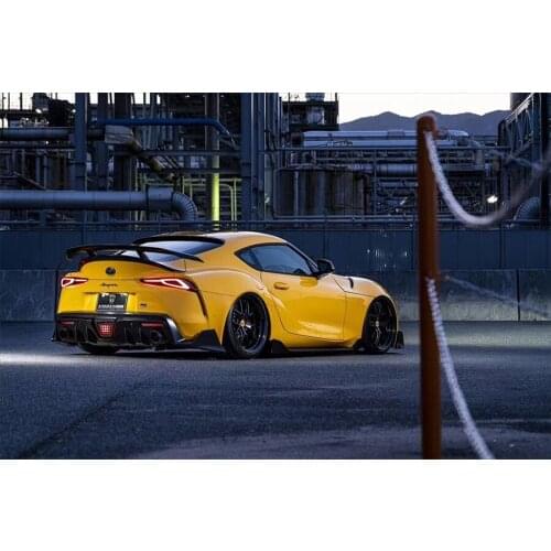 Tronco traseiro spoiler para toyota supra 2019 2020 2021 material de fibra carbono brilhante lábio spoiler asa para supra