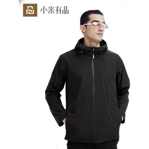 Youpin Waterproof Jacket Mens Soft Coat Winter Warm Jacket Reflective Logo Nano Hydrophobic lWindbreaker For Men Clothing