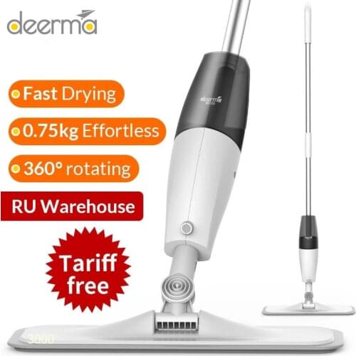 Deerma Spray Mop 360 Degree Rotating Handheld Mijia Water Spray Mop Home Cleaning Sweeper Mopping Dust Cleaner