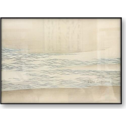 Japanese Art Poster Ocean Waves Kamisaka Sekka Woodcut Seascape Woodblock Canvas Print Asian Wall Art Painting Home Decor Gift