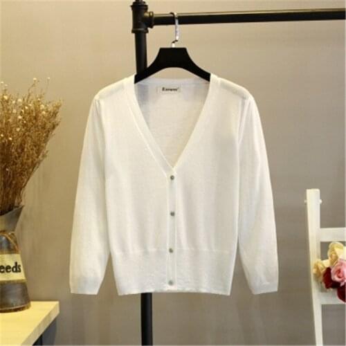 M L XL XXL New Autumn Spring Summer knitted womens sweater new fashion 3/4 sleeve cardigans open stitch woman sweaters