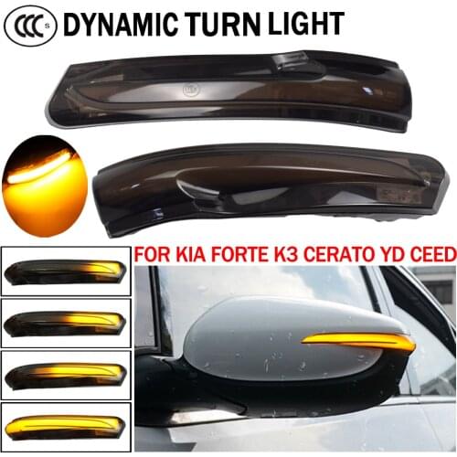 2pcs For Kia Ceed JD 2013-2018 Forte K3 Cerato YD 2014-2018 Dynamic Blinker LED Turn Signal Side Mirror Lights Indicator