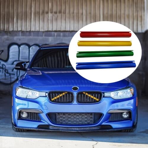 2Pcs Car Front Grille Trim Strips Cover Frame Stickers For BMW F10 E60 F30 F32 F20 F22 F06 F02 F25 F26 G20 1 2 3 4 5 6 7 Series