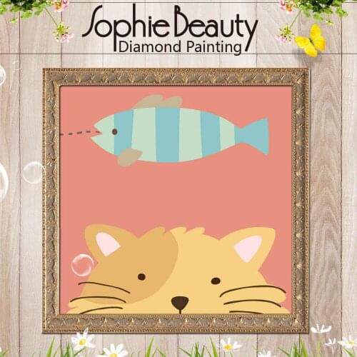 2018 Sophie Beauty Diy Diamond Painting Cross Stitch Animals Love Food Handcraft Beaded Embroidery Arts Needlework Mosaic Kit