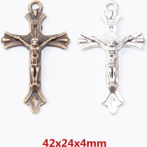 25 pieces of retro metal zinc alloy cross pendant for DIY handmade jewelry necklace making 7178