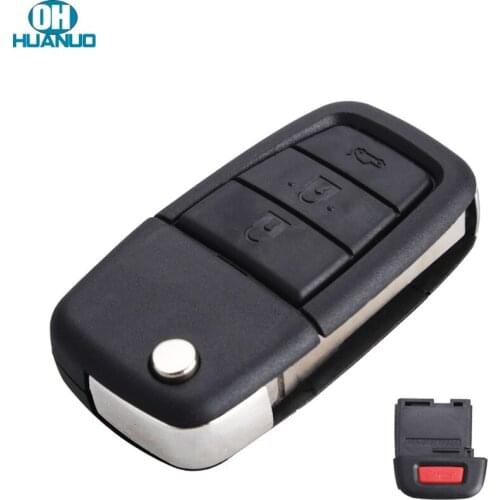 4 Buttons Remote Flip Key Shell Case Fob with 3 Button +1 Panic for VE HOLDEN Commodore PONTIAC G8