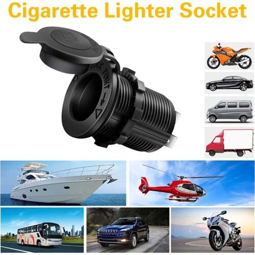 ATV RV Cigarette Lighter Socket with 24 inch Wires DIY Kit Car Motorcycle 12V Easily Installation Personal Car Elements
