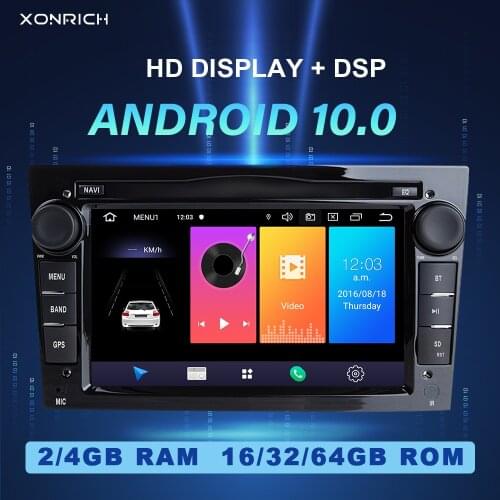 2 Din Android 10 Car NO DVDPlayer For Opel Vectra C Zafira B Corsa D C Astra H G J Meriva Vivaro Multimedia GPS Navigation Radio