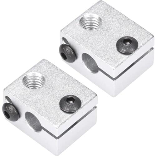 BIQU V6 Aluminium Heat Block for 3D V6 Bowden & Direct J-head heat Block compatible with M6 Nozzle for 3D printer