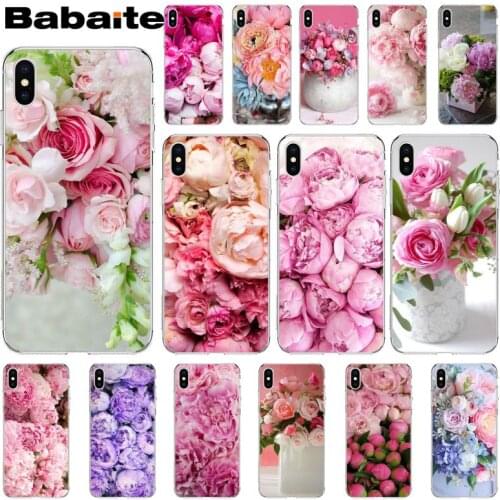 Elegant Pink Purple Peony On the Vase Phone Case Cover for iphone 12 11 Pro 11Pro Max 8 7 6 6S Plus X XS MAX 5 5S SE XR