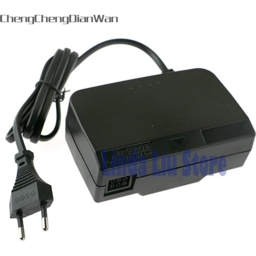 ChengChengDianWan Portable Universal Outdoor Travel AC Adapter Power Supply Converter Charger For N64 Type Black EU Plug