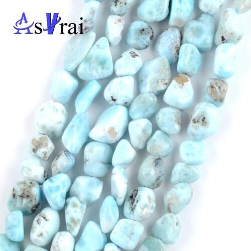 Natural Irregular Larimar Stone Beads For Jewelry Making 8mm-10mm Spacer Loose Beads Diy Bracelets Necklace Jewellery 15inches