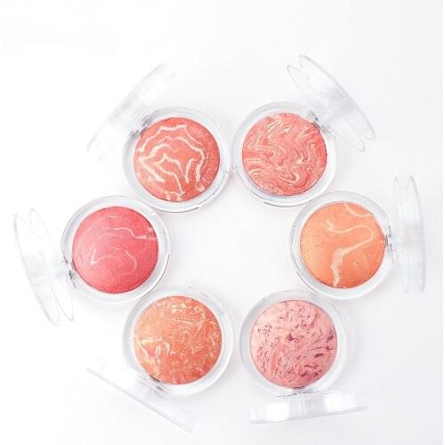 High-gloss blush integrated repair plate European and American makeup pearl baking powder blush plate