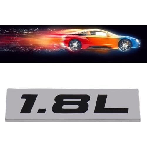 Chrome Black 1.8L 1.8 L Engine for Fender Trunk Lid Emblem Decal Badge Sticker