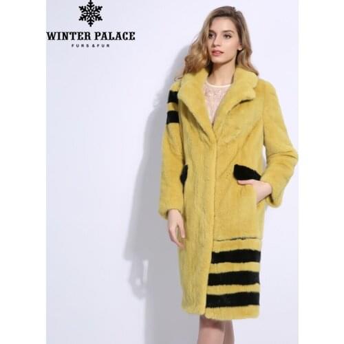 2018 Imported Fashion Slim ther mink fur coats Candy color real fur mink fur coat New trend fur coat Boutique Fashion mink