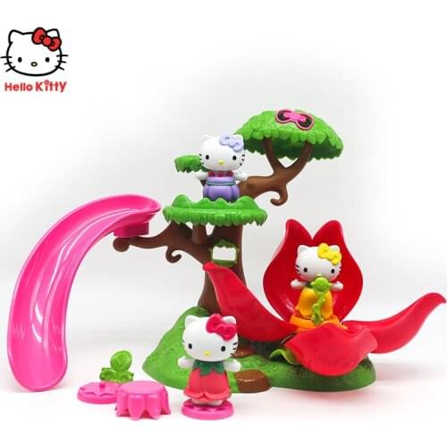 Hellokittys Doll Flower Fairy Multilevel Tree House Pretend Play House Kids Girls Boys Christmas Gifts Toys