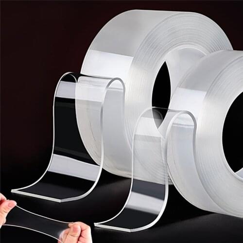 2/3CM Nano Transparent Tape Washable Reusable Home Wall Stickers Storage Decorative Universal Multifunctional Double-Sided Tapes