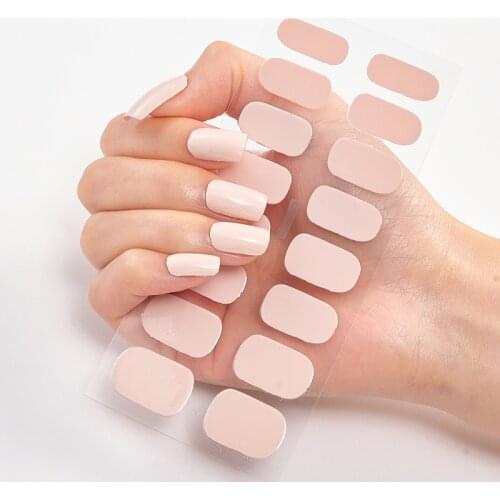 Hot Selling Solid/Glitter Color Nail Wraps Nail Stickers Full Cover Nail Stripe Manicure for Women Nail Art Drop Shipping