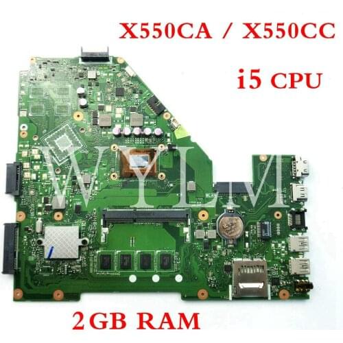 X550CA motherboard I5 CPU 2GB RAM For ASUS X550CA X550CC Y581C X550CL R510C X550C Laptop mainboard 90NB0BT0-R00030