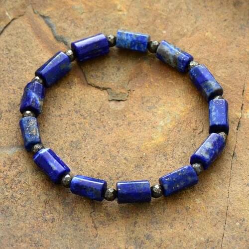 Men Women Stretch Bracelet Lapis Lazuli Elastic Bracelets Yoga Mala Bracelets New Couples Lovers Gifts Jewelry