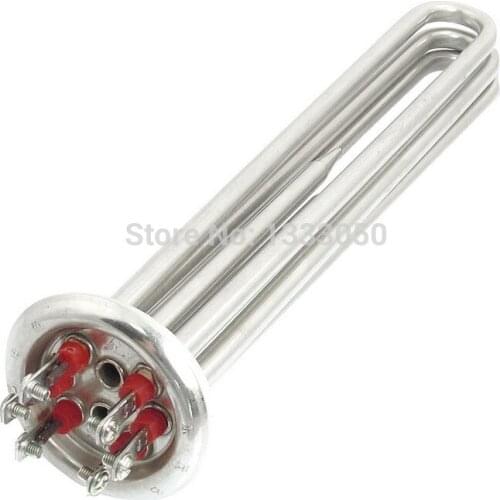 Free Shipping AC 380V 6000W Stainless Steel Water Boil Tubular Bundle Heating Heater