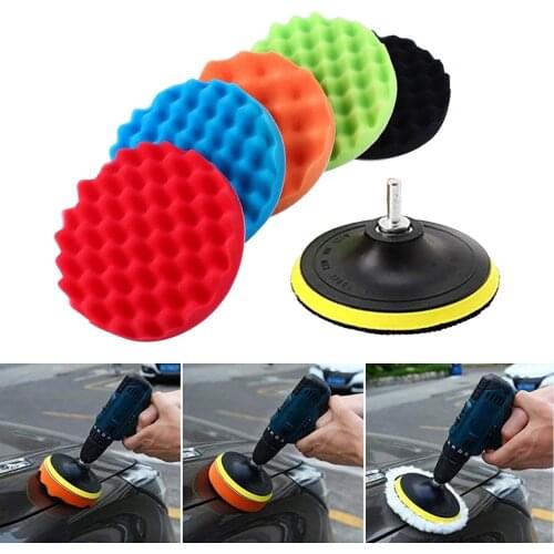 Car Buffing Pads Polishing for Drill Sponge Kits Set Waxing Foam Polisher