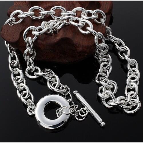 Hot Classic Popular 925 Sterling Silver Necklaces for Mens woman Fashion high quality party wedding fine Jewelry Christmas Gift