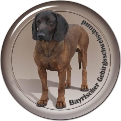 S30434# 13CM/15CM/17CM PVC Decal Bayrischer Gebirgsschweisshund Dog V2 Car Sticker Waterproof for Bumper Rear Window Laptop