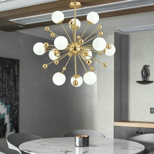 Modern hanging lamp glass ball restaurant living room luminaire