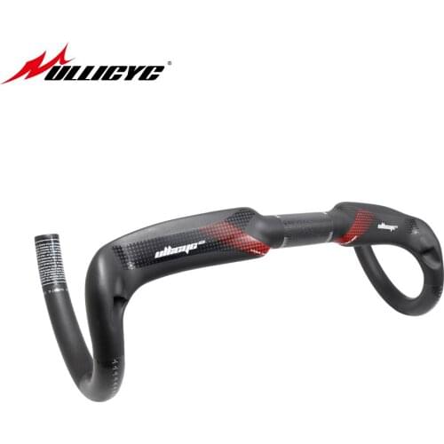 Ullicyc Dot Red Logo External Standard Logo Sticker Breaking Wind Handlebar Full Carbon Fibre Road Handlebar Bent Bar Bike Parts