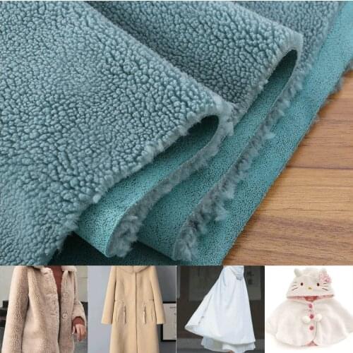 20 Colors Mustard Purple Thickened Suede Fur and Lamb Fur Particle Velvet Fabric High-end Simulated Fur Overcoat Cloak Fabric