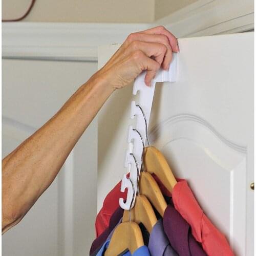 Clothes Hanging Rack Holder Hooks Bathroom Door Clothes Hanger Rack Nail-free Plastic Home Storage Hooks Bedroom Door Hanger