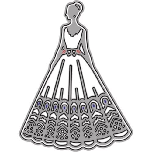 Cutting Dies Long Skirt Beautiful Temperament Girl For DIY Scrapbooking Embossing Album Paper Cards Dies 2021 New