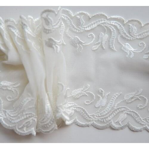 High-quality Lace accessories baby clothing lace Micro elastic mesh embroidery lace accessories width 11cm G591