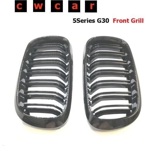 X5 F15/X6 F16 ABS Front Grille For BMW F15 F16 Bumper Kidney 2-FIN Gloss Black 2015