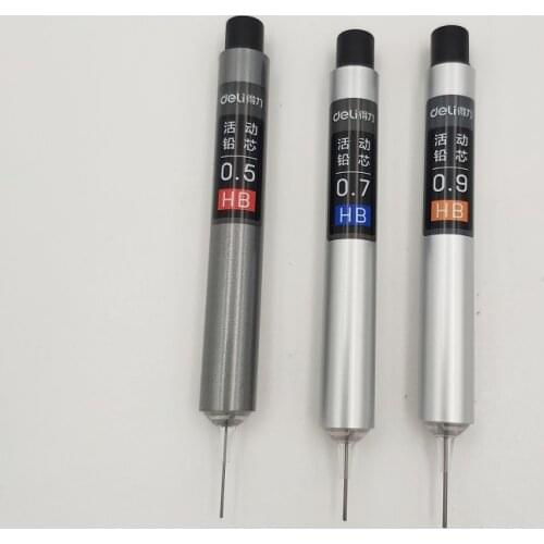 0.5mm 0.7mm 0.9mm mechanical pencil leads HB 60mm*20sticks deli stationery back to school