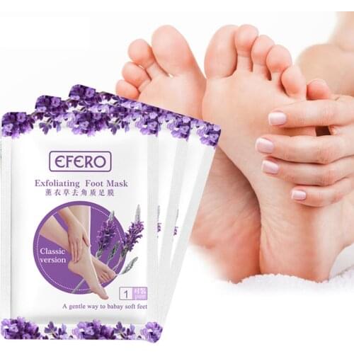 3pairs=6pcs Exfoliating Foot Masks Pedicure Socks Exfoliation for Feet Mask Remove Dead Skin Heels Foot Peeling Mask