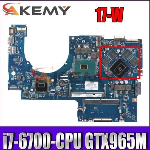 862259-601 862259-001 DAG37AMB8D0 G37A for HP 17-W HP17-AB Laptop computer motherboard CPU i7 6700 GTX965M DDR4 100% test work