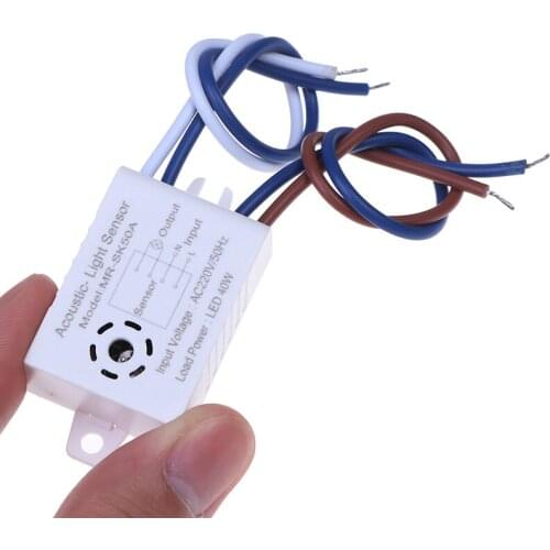 Automatic AC180-240V 50/60Hz Auto On Off Photocell Street Light Switch Sound-Light Controlled Sensor Switch