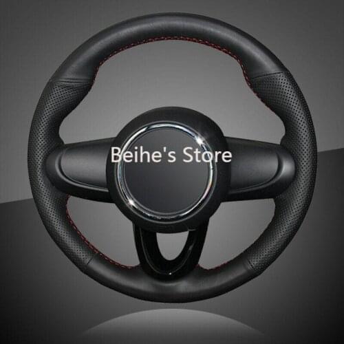Car Hand Stitched Auto Braid On The Steering Wheel Cover for Mini Coupe 2016