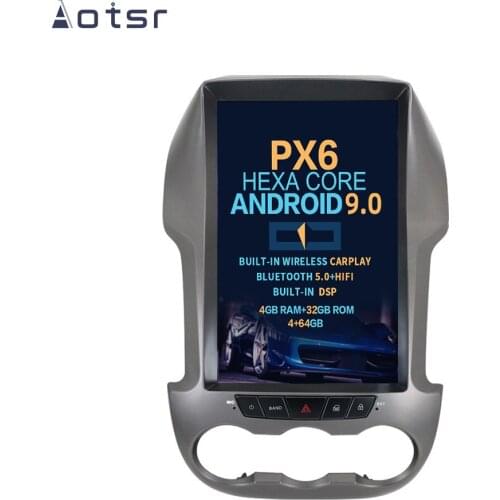 AOTSR Tesla 1 Din Android 9 Car Radio For Ford Ranger F250 2011 - 2016 GPS Navigation DSP CarPlay Multimedia Player AutoRadio