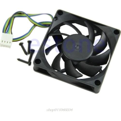 70mm x 15mm Brushless Fan DC 12V 4 Pin 9 Blade Cooling Cooler NEW M06 21 Dropship
