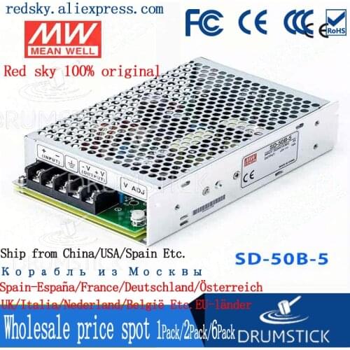 Steady MEAN WELL SD-50B-5 5V 10A meanwell SD-50 5V 50W Single Output DC-DC Converter