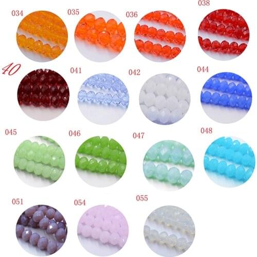 3*4mm FLTMRH Crystal Glass Beads 140Pcs/Lot 034-055 Rondelle Faceted Loose Spacer Beads for DIY Jewelry Making Wholesale