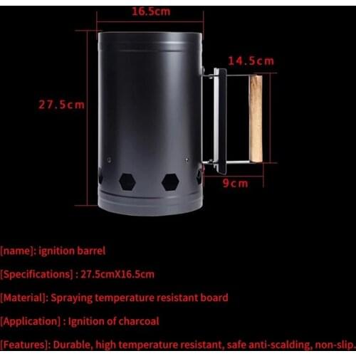 Fast Point Charcoal Ignition Barrels Carbon Stove Ignition Outdoor Barbecue Tools Bamboo Chimney Starter Barbecue Tools