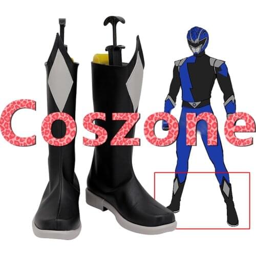 Super Sentai Black Cosplay Shoes Boots Halloween Carnival Cosplay Costume Accessories