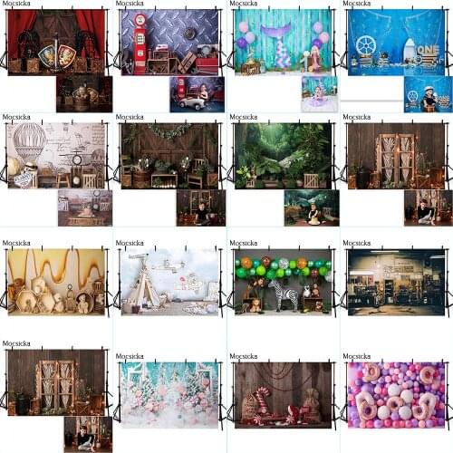 Cake Smash Kids Backdrop for Photography Birthday Theme Scene Photoshoot Props Newborn Children Photo Background Photocall Props