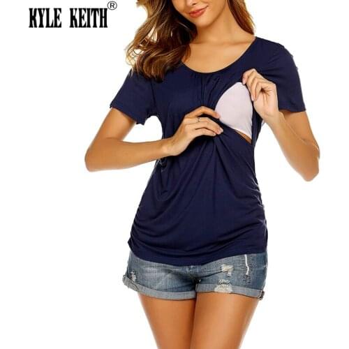 Nursing Tops Maternity Shirt Pregnancy Clothes Postpartum Breastfeeding Shirts Tee Shirt Grossesse