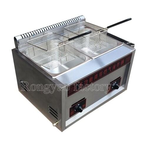 Lpg Gas deep fryer / gas deep fryer for stainless steel material good quality with 1 safety Valve for LPG