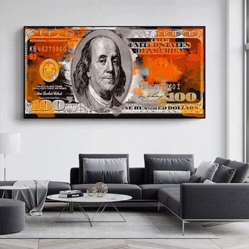 Dollar Bill Money Graffiti Art Canvas Paintings Prints Posters Canvas Painting Wall Picture Living Room Home Artwork Decoration
